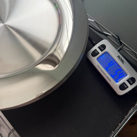 Crate & Barrel Stainless Steel Chargers Set of 4 - Elegant Dining - Picture 9 of 10